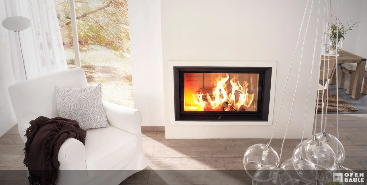 Horizontal-Kamin mit Wassertechnik