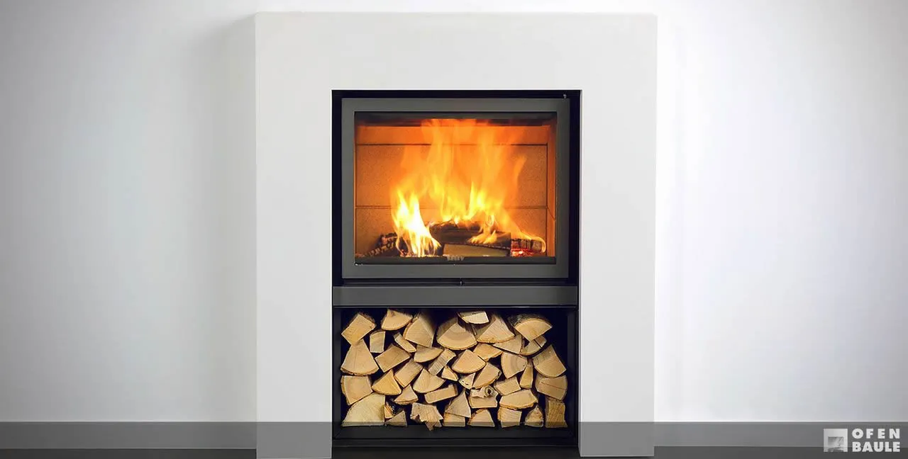 Stil-Kamin 68 mit Klapptür, weiß