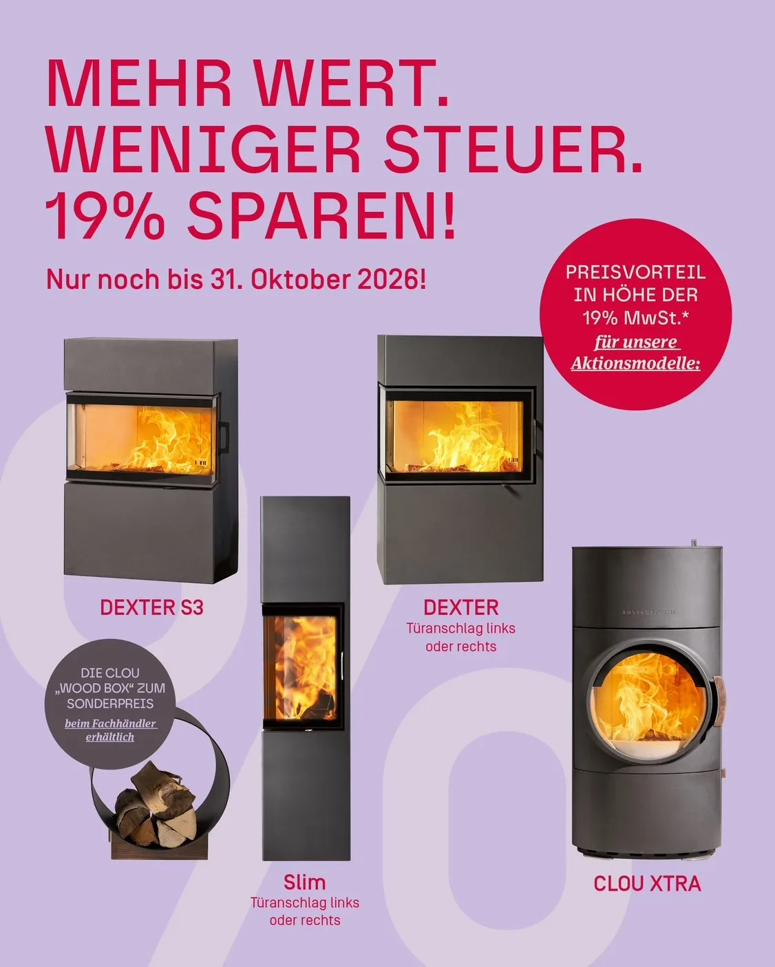 Aktionsblatt des Herstellers zu 19 % sparen bei Austroflamm
